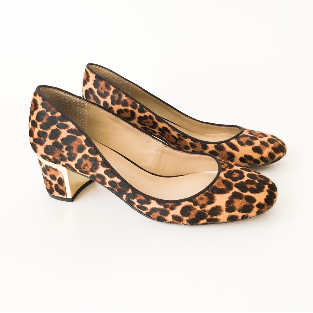 Ann Taylor Leopard Print Haircalf Heels size 6.5